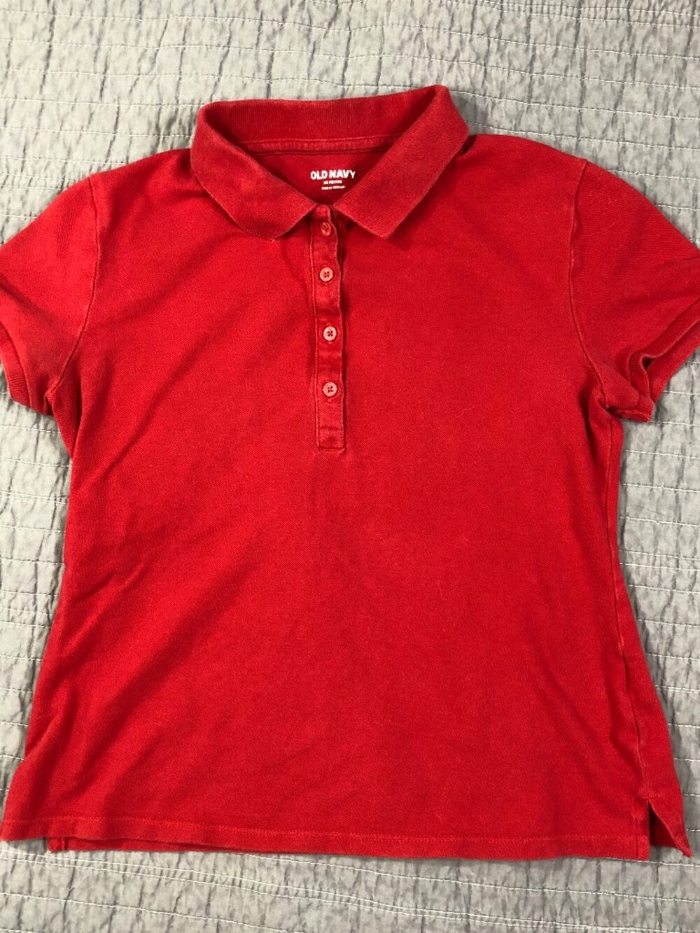4/$15 Old Navy Polo Shirt Women XS Petite Red Classic Preppy School Uniform